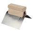 PL021 4" x 2" 3/4"R Stainless Steel Outside Corner Tool with Wood Handle