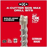 7/8 in. x 13 in. 4-Cutter SDS-MAX Carbide Drill Bit 48-20-8444