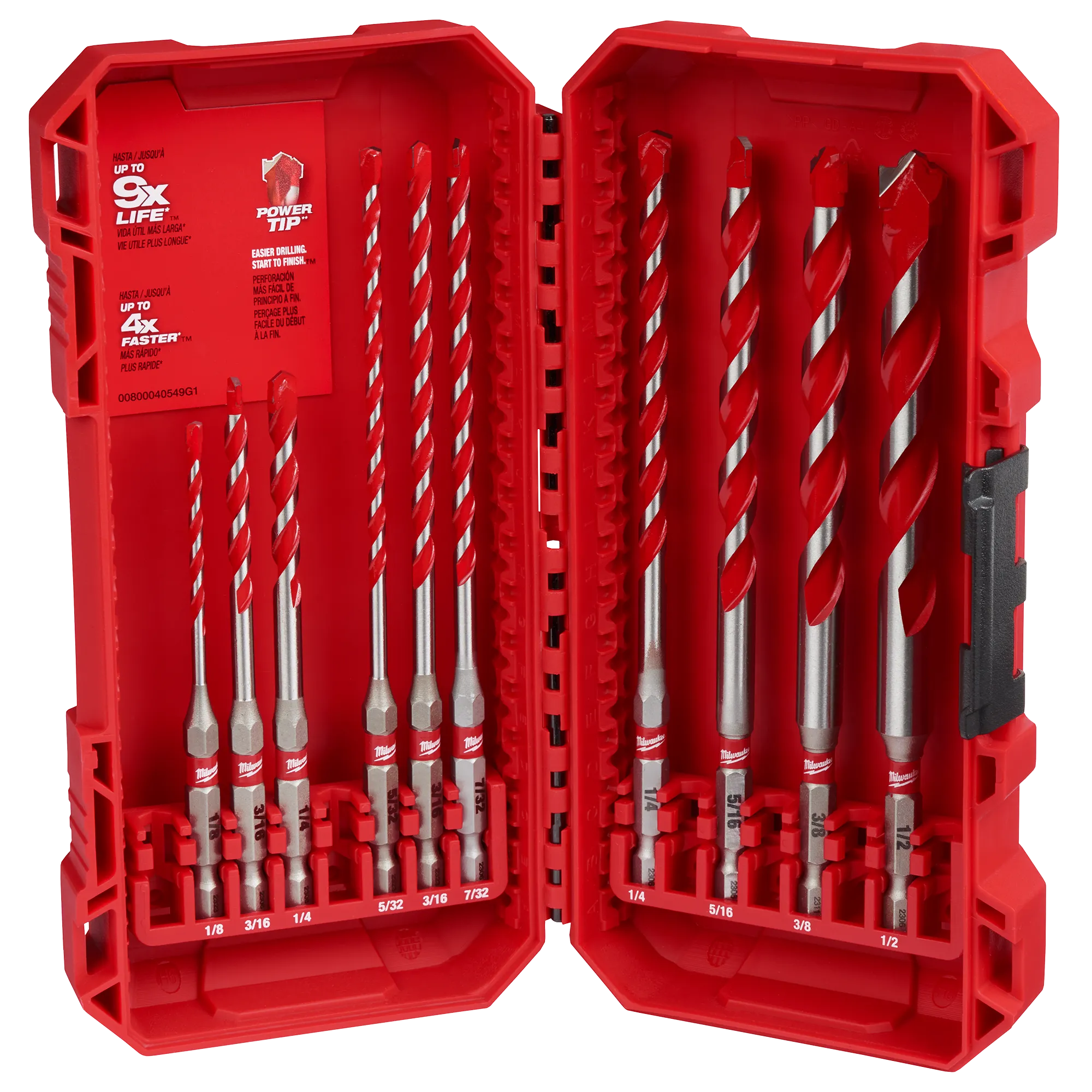 10PC. SHOCKWAVE Impact Duty™ Carbide Hammer Drill Bit Set 48-20-9058