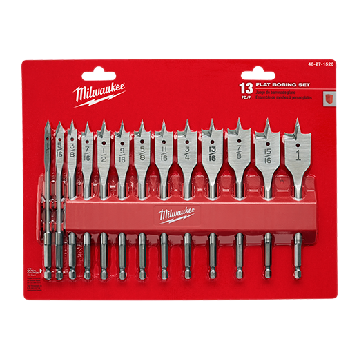 13PC Flat Boring Bit Set 48-27-1520