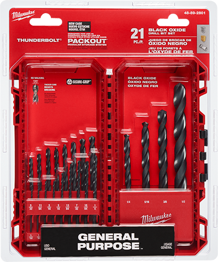 THUNDERBOLT® Black Oxide Drill Bit Set – 21PC 48-89-2801