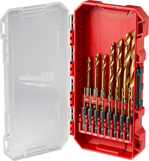 SHOCKWAVE Impact Duty™ RED HELIX™ Titanium Drill Bit Set – 15PC 48-89-4670