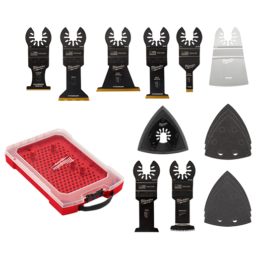 MILWAUKEE® OPEN-LOK™ Multi-Tool Blade Variety Kit with Modular Case 15PC 49-10-9114