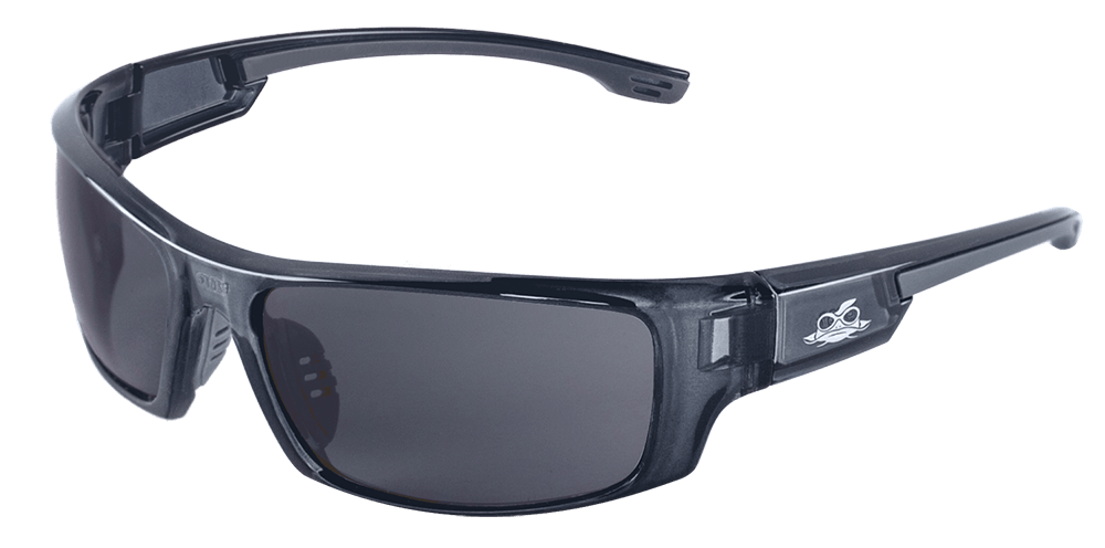 Dorado® Dark Smoke Anti-Fog Lens, Crystal Black Frame Safety Glasses - BH943AF