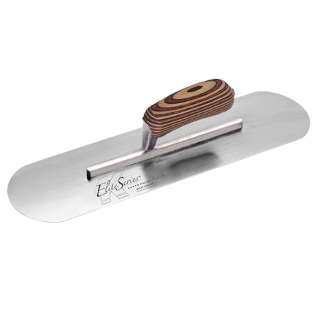 CFE435 Elite Series Five Star™ 10" x 3" Carbon Steel Pool Trowel with Laminated Wood Handle on a Short Shank