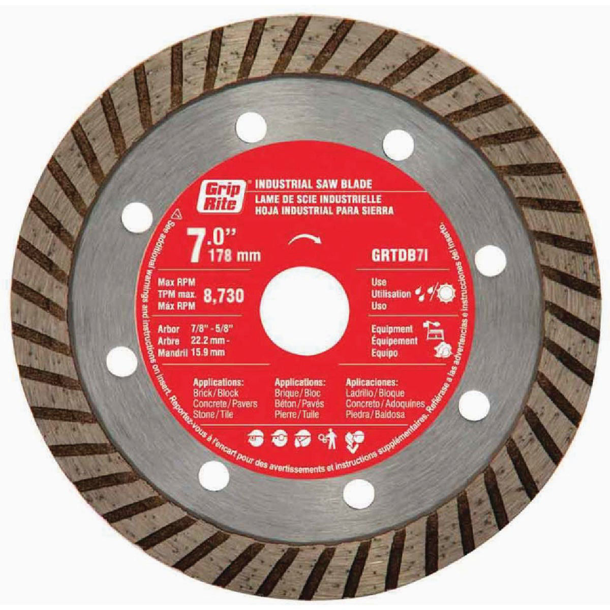 GR 7" INDUSTRIAL TURBO DIA BLADE GRTDB7I