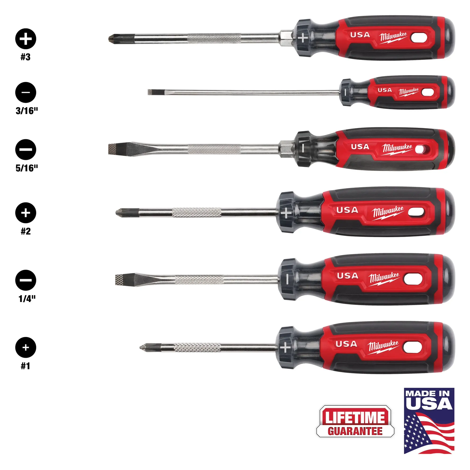 6PC Cushion Grip Screwdriver Set (USA) MT200-6