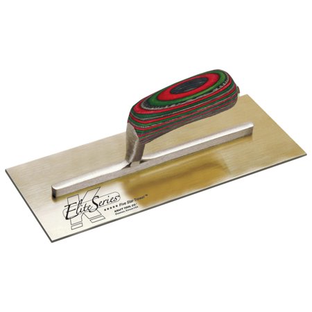 PLE460 Elite Series Five Star™ 13" x 5" Golden Stainless Steel Plaster Trowel with Laminated Wood Handle