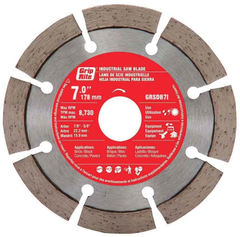 Grip Rite 7-in Wet or Dry Segmented Diamond Circular Saw Blade