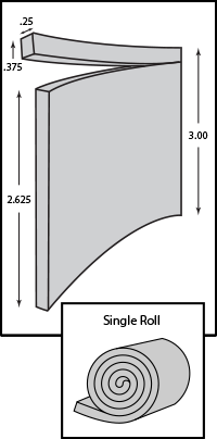 Poly Void 1/2″ x 3″ x 60′ #PV14B